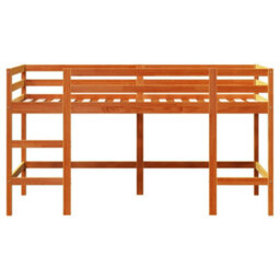 Berkfield Kids' Loft Bed Without Mattress With Ladder Wax Brown 90X190 Cm Single - thumbnail 4