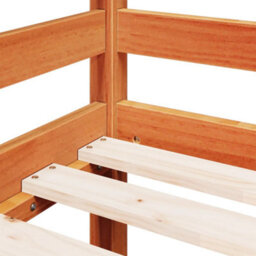 Berkfield Kids' Loft Bed Without Mattress With Ladder Wax Brown 90X190 Cm Single - thumbnail 7