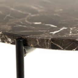 Furniture To Go Avila Side Table With Brown Marble Top 42X45Cm - thumbnail 8