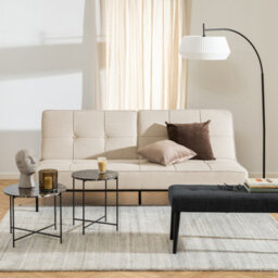 Furniture To Go Avila Side Table With Brown Marble Top 42X45Cm - thumbnail 3