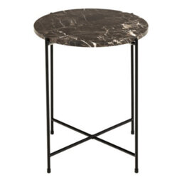 Furniture To Go Avila Side Table With Brown Marble Top 42X45Cm - thumbnail 1