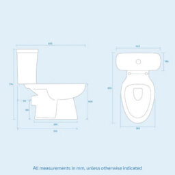 Nes Home Dyon 450mm Cloakroom Basin Sink Vanity Cabinet Unit With Wc Toilet Set - thumbnail 6