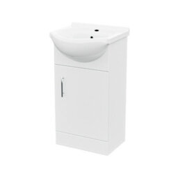 Nes Home Dyon 450mm Cloakroom Basin Sink Vanity Cabinet Unit With Wc Toilet Set - thumbnail 4