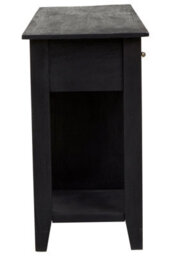 Premier Housewares Interiors By Premier Black Mango Wood Console Table With Wine Bottle Storage, 3 Drawer Mango Wood Wine Rack Console - thumbnail 3