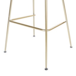 Beliani Glam Design Velvet Counter Height Bar Chair Grey With Gold Frame - thumbnail 7