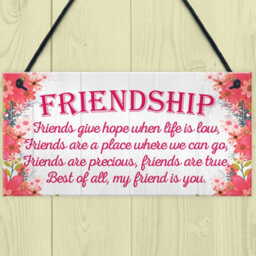 Red Ocean My Friend Is You Friendship Best Friends Love Gift Hanging Plaque Home Present Sign - thumbnail 2