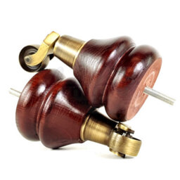 L&F 4 Mahogany Furniture Legs Wood Replacement Feet With Antique Brass Castors 140mm High Chair Sofa M8 - thumbnail 9