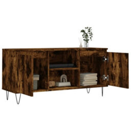 Berkfield Tv Cabinet Smoked Oak 104X35X50 Cm Engineered Wood - thumbnail 4