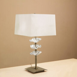 Luminosa Lighting Luminosa Akira Table Lamp 2 Light E27, Antique Brass With Cream Shade - thumbnail 2