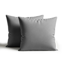 Waterproof Outdoor Garden Cushion Covers Patio Cushion Cover Cases Square Pack Of 2 Light Grey 45Cm X 45Cm - thumbnail 1