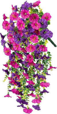 2 Pack Artificial Hanging Flowers, Artificial Flowers For Hanging Vines, Outdoor Artificial Trailing Plant - image 1