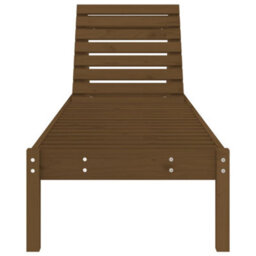 Walplus Sun Lounger Honey Brown 199.5X60X74 Cm Solid Wood Pine - thumbnail 3