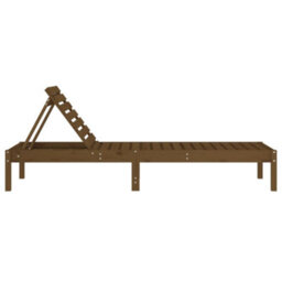 Walplus Sun Lounger Honey Brown 199.5X60X74 Cm Solid Wood Pine - thumbnail 4
