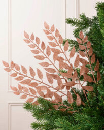 WeRChristmas 73 Cm Rose Gold Leaf Christmas Decoration Spray - thumbnail 2