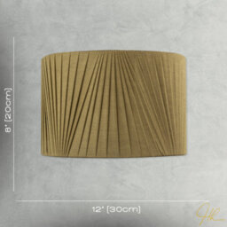 Happy Homewares Modern Olive Green Faux Silk Fabric Organza Tapered Drum Lamp Shade - thumbnail 6