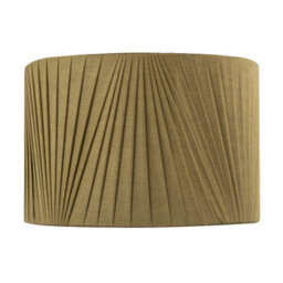 Happy Homewares Modern Olive Green Faux Silk Fabric Organza Tapered Drum Lamp Shade