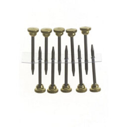 X-Hooks No.3 Large Double Brass-Plated Picture Hooks With Brass Knurled Pins Pack Of 20 - thumbnail 3