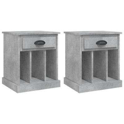 Berkfield Elegant Bedside Cabinets 2 Pcs Concrete Grey 43X36X50 Cm - image 1