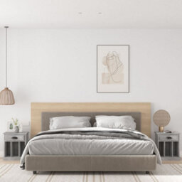 Berkfield Elegant Bedside Cabinets 2 Pcs Concrete Grey 43X36X50 Cm - thumbnail 2