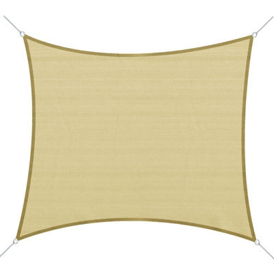Beige 2X3M Rectangular Hdpe Shade Sail Uv Resistant - image 1