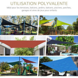 Beige 2X3M Rectangular Hdpe Shade Sail Uv Resistant - thumbnail 6