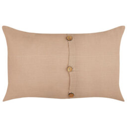 Beliani Set Of 2 Decorative Cushions Banori Linen 30 X 50 Cm Beige Solid - thumbnail 1