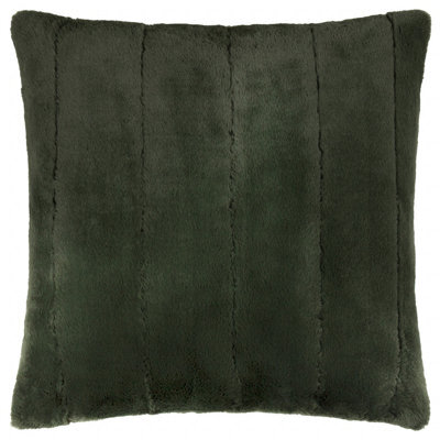 furn. Furn Empress Faux Fur Cushion Cover, Pine Green, 45 X 45Cm - image 1