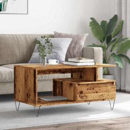 Berkfield Coffee Table Old Wood 90X49X45 Cm Engineered Wood - thumbnail 3