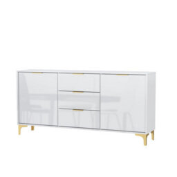 Creative Furniture Goldline Gloss Sideboard 140Cm - Glossy White - thumbnail 7