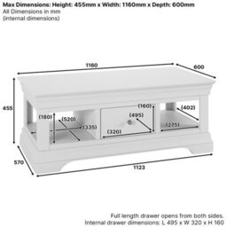 The Furniture Market Wilmslow Grey 1 Drawer Coffee Table - thumbnail 9
