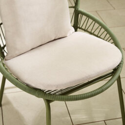 Furniturebox Zuma Green Garden Bistro Set, 2 Seat Metal Garden Table & Chairs Coffee Bistro Table Set, Outdoor Patio Bistro Set - thumbnail 5