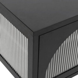 Vidaxl Tv Cabinet Black 105X35X50 Cm Glass And Steel - thumbnail 8