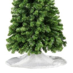 The Christmas Workshop Long Pile White Faux Fur Tree Skirt - thumbnail 1
