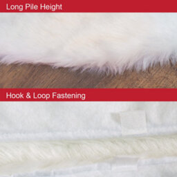 The Christmas Workshop Long Pile White Faux Fur Tree Skirt - thumbnail 5