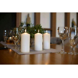 SolaDirect Set Of 4 Pillar Candles, Set Of 4 Votive Candles, Decorative Household Candles, Long Burning Time - Advent, Christmas (Ecru) - thumbnail 9