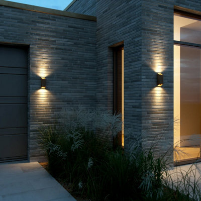 Nordlux Nico Outdoor Aluminium Wall Light Weatherproof Brown,mains - image 1
