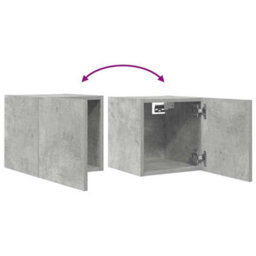 Walplus Wall Mounted Tv Cabinets 2 Pcs Concrete Grey 30.5X30X30 Cm - thumbnail 8