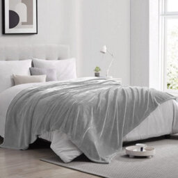 Ameha Fleece Plain Blanket, Lightweight & Reversible Throw For Travel, Bed & Sofa Blanket, Silver King 200X240Cm - thumbnail 8