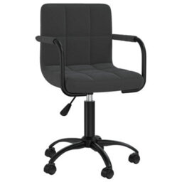 Berkfield Swivel Office Chair Black Velvet - thumbnail 2