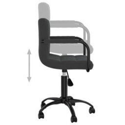 Berkfield Swivel Office Chair Black Velvet - thumbnail 6