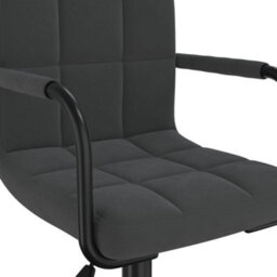 Berkfield Swivel Office Chair Black Velvet - thumbnail 7