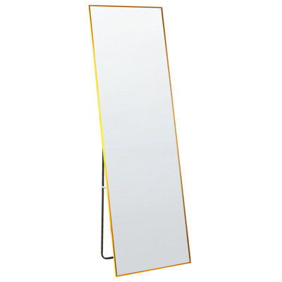Beliani Standing Mirror Beauvais 156 Cm Metal Gold - image 1