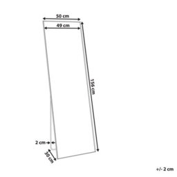 Beliani Standing Mirror Beauvais 156 Cm Metal Gold - thumbnail 3