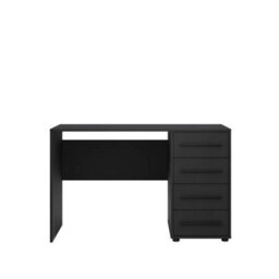 Arte Maxione 01 Desk 120Cm - Sleek Black With Four Drawers And Smooth Ball-Bearing Runners - thumbnail 3