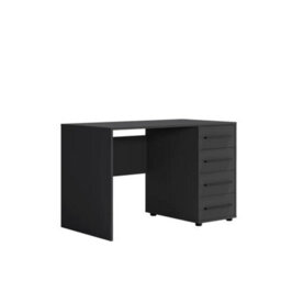 Arte Maxione 01 Desk 120Cm - Sleek Black With Four Drawers And Smooth Ball-Bearing Runners - thumbnail 2