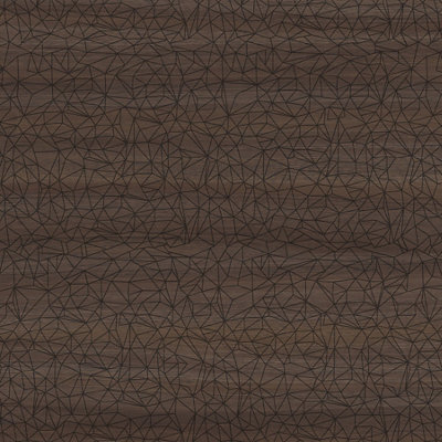 Splashwall Alloy Brown Walnut Geometric Aluminium Splashback, (H)750mm (W)2440mm (T)4mm - image 1