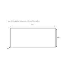 Splashwall Alloy Brown Walnut Geometric Aluminium Splashback, (H)750mm (W)2440mm (T)4mm - thumbnail 3