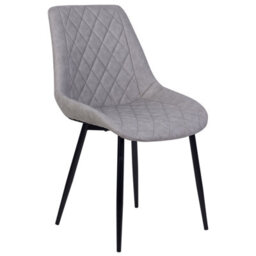 Beliani Set Of 2 Dining Chairs Maribel Faux Leather Light Grey - thumbnail 4