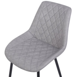 Beliani Set Of 2 Dining Chairs Maribel Faux Leather Light Grey - thumbnail 8