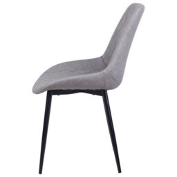 Beliani Set Of 2 Dining Chairs Maribel Faux Leather Light Grey - thumbnail 6